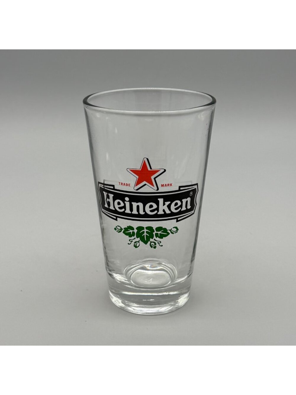 Heineken Logo Beer Heavy Glass Pint 5.75" Tall Clear Barware